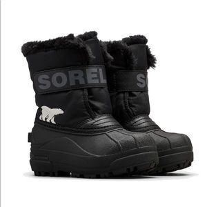 Sorel Children's Snow Commander Black Boots Size 5